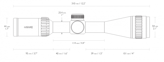 Оптический прицел Hawke Panorama 3-9×40 10× ½ Mil Dot (15110)