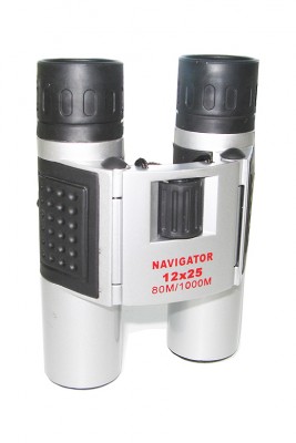 Бинокль Navigator 12х25 серебристый (компактный)