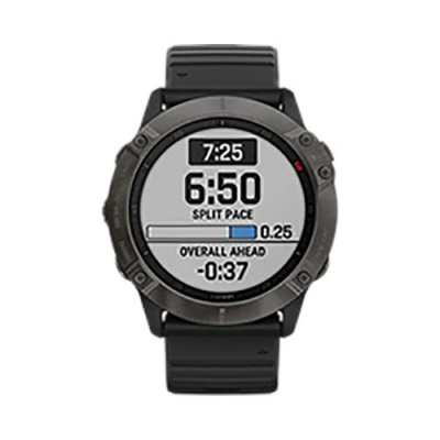 Часы Garmin Fenix 6X Pro Solar титановый серый DLC с черным ремешком