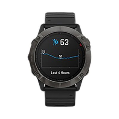 Часы Garmin Fenix 6X Pro Solar титановый серый DLC с черным ремешком