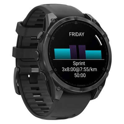 Часы Garmin Fenix 8 Slate Gray 47mm c черным ремешком